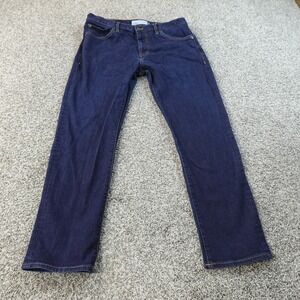 Peter Manning Jeans Mens 34X28 Dark Blue Denim Pants Classic Fit Preppy Straight